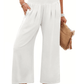 Women's High Waist Smocked Wide Leg Palazzo Pants
