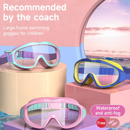 Spring Sale--Up To 50% OFF🎉🔥HD children's large frame waterproof and anti-fog swimming goggles