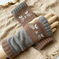 🐱 Cute Women’s Knitted Cat Gloves — For Warm Hands & Free Fingers🧶