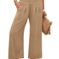 Women's High Waist Smocked Wide Leg Palazzo Pants