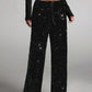 💖HOT SALE 50% OFF🥰Women's Sequin Sparkle Wide Leg Pants with Elastic Waistband