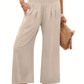 Women's High Waist Smocked Wide Leg Palazzo Pants