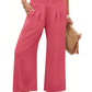 Women's High Waist Smocked Wide Leg Palazzo Pants
