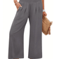 Women's High Waist Smocked Wide Leg Palazzo Pants