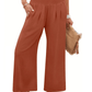 Women's High Waist Smocked Wide Leg Palazzo Pants