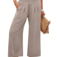 Women's High Waist Smocked Wide Leg Palazzo Pants