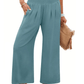 Women's High Waist Smocked Wide Leg Palazzo Pants