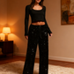 💖HOT SALE 50% OFF🥰Women's Sequin Sparkle Wide Leg Pants with Elastic Waistband