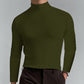 Mens High Neck Slim Fit Long Sleeve T-shirt